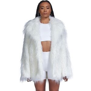 My Mum Made It Shaggy Shag Faux Fur Coat Jacket